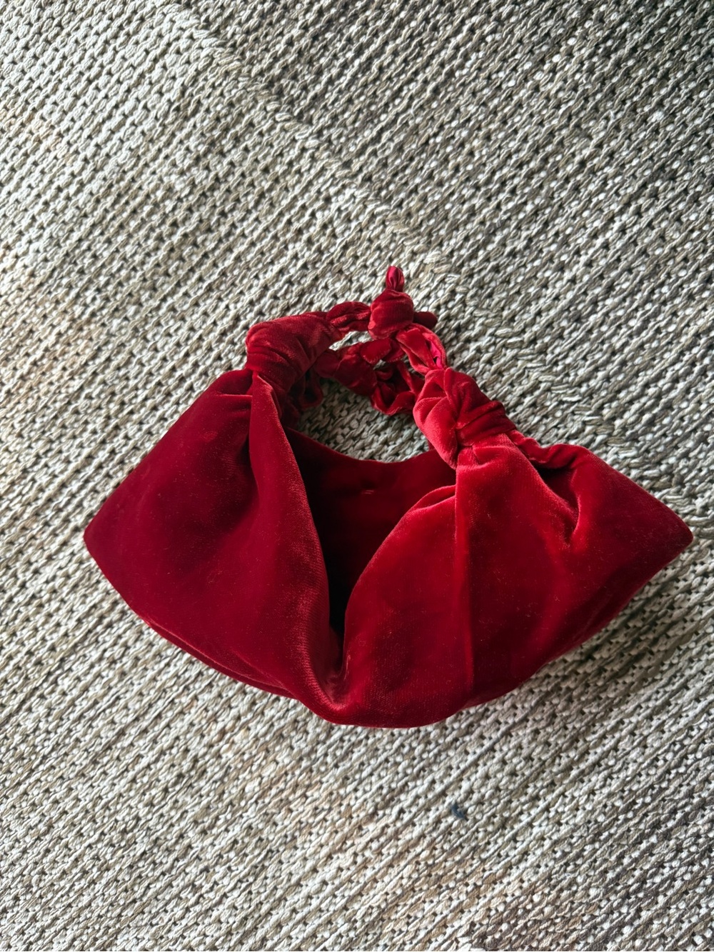 rare* The Row burgundy Ascot Velvet Bag